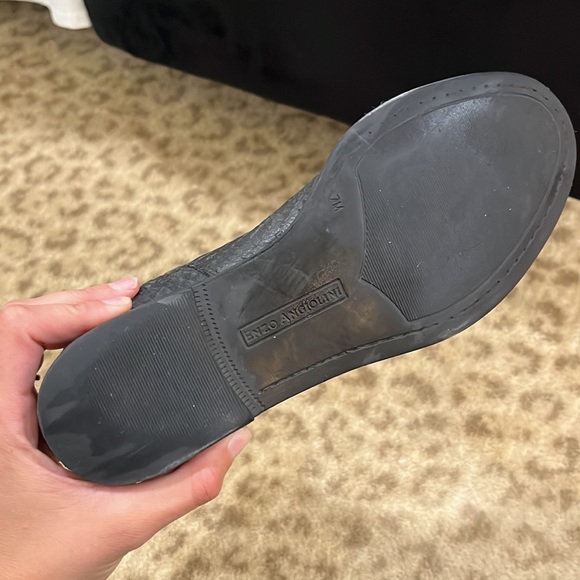 ENZO ANGIOLINI Black leather snake skin booties - Picture 3 of 3